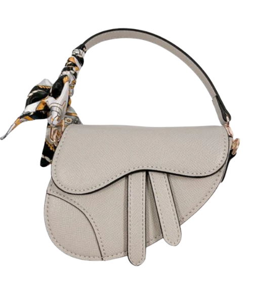 Grey Saddle Purse