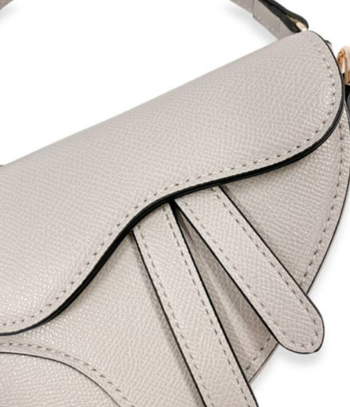 Grey Saddle Purse