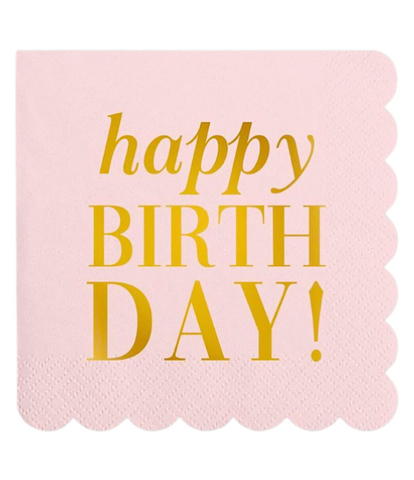 Happy Birthday Pink Party Hats Enclosure Card