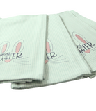 Happy Easter, Mint Gingham Tea Towel