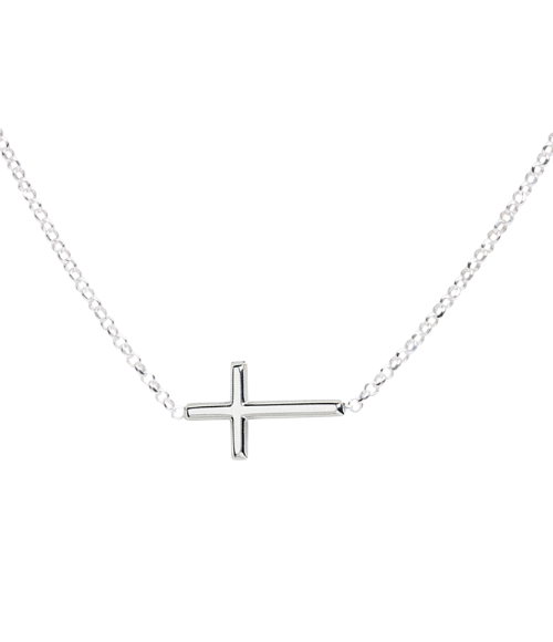 Horizontal Cross Necklace for Girls