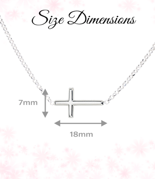 Horizontal Cross Necklace for Girls