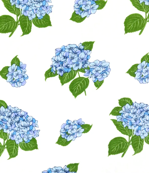Hydrangeas Organic Burp Cloth, Bib & Blanket