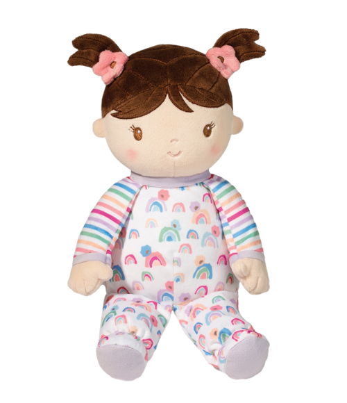 Isabelle Rainbow Stripe Soft Doll