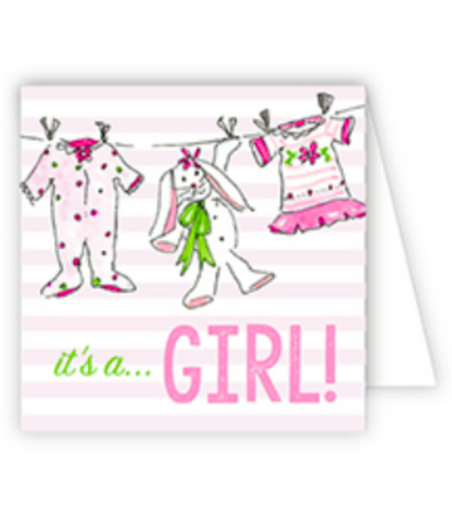 It's A Girl Enclosure Card