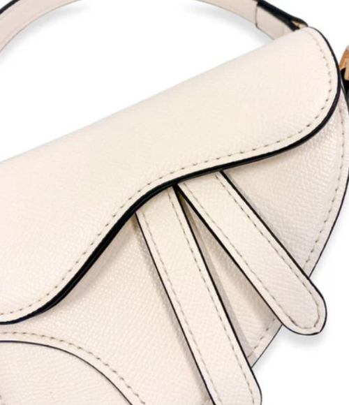 Ivory Saddle Purse