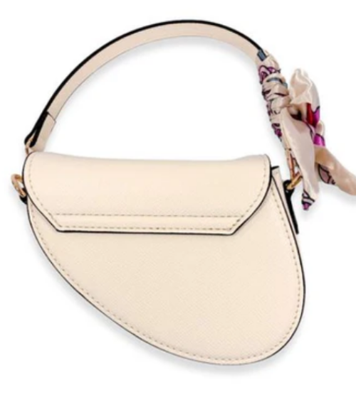 Ivory Saddle Purse
