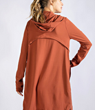 Plus Long Hooded Active Jacket - Multiple Colors