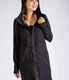 Plus Long Hooded Active Jacket - Multiple Colors
