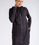 Plus Long Hooded Active Jacket - Multiple Colors