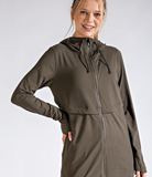 Plus Long Hooded Active Jacket - Multiple Colors