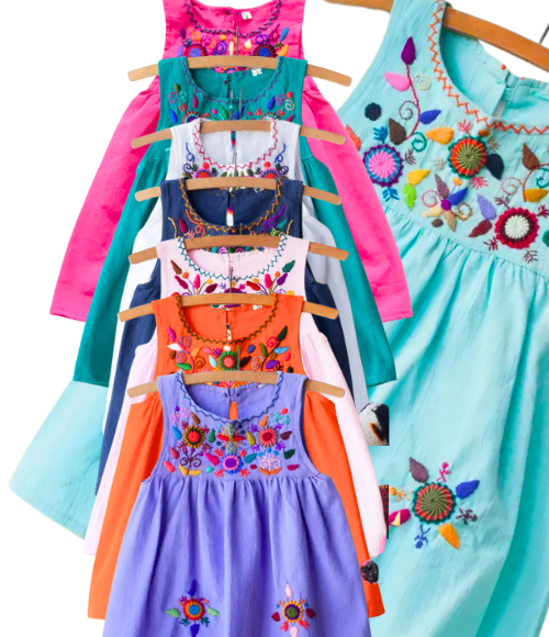 Jardinita Baby Fiesta Dress-Multiple Colors