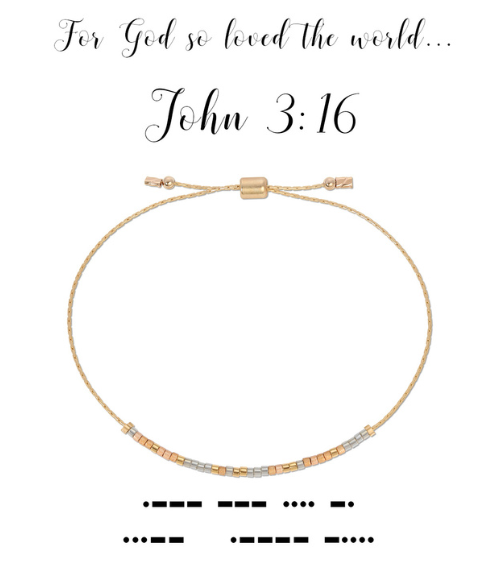 John 3:16 Morse Code Bracelet