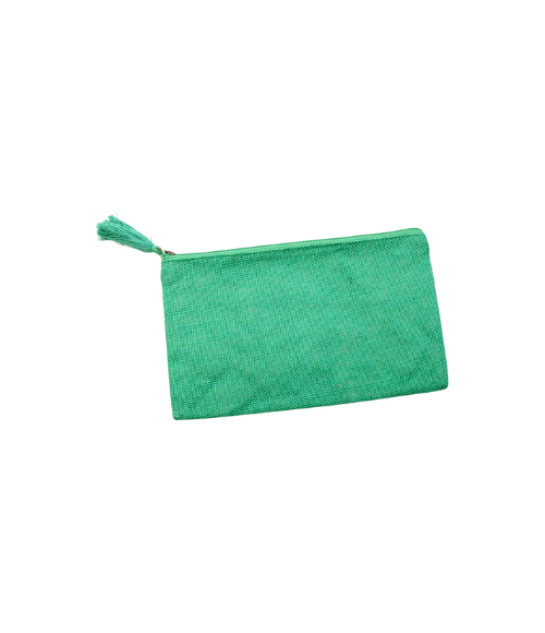 Jute Zipper Pouch - multiple colors Jute Zipper Pouch - multiple colors