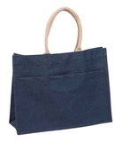 Jute Pocket Tote - multiple colors