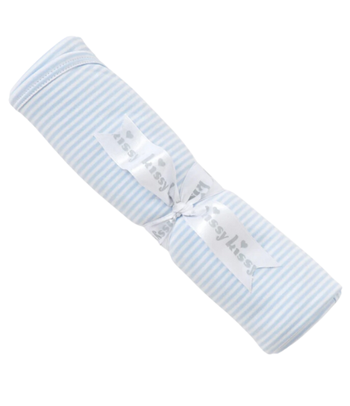Kissy Blue Stripes Blanket