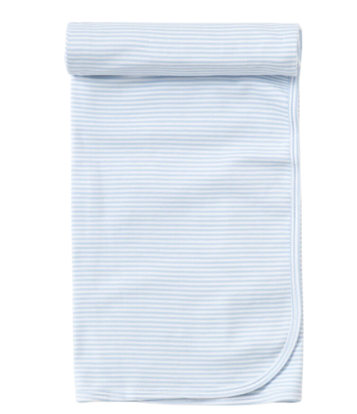 Kissy Blue Stripes Blanket