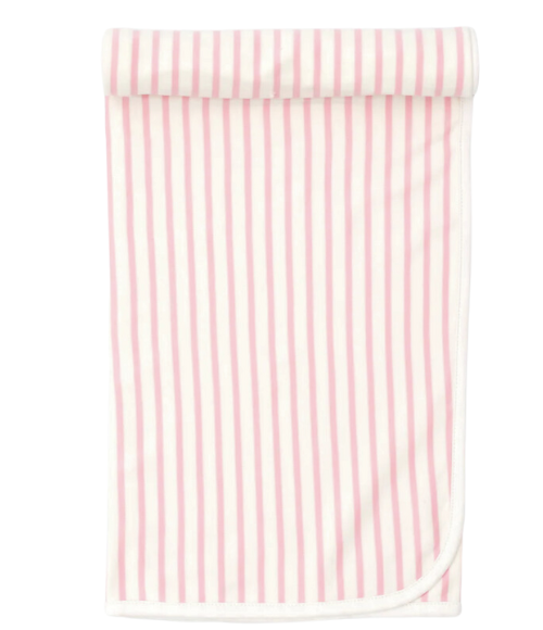 Kissy Love Pink Wide Stripes Blanket