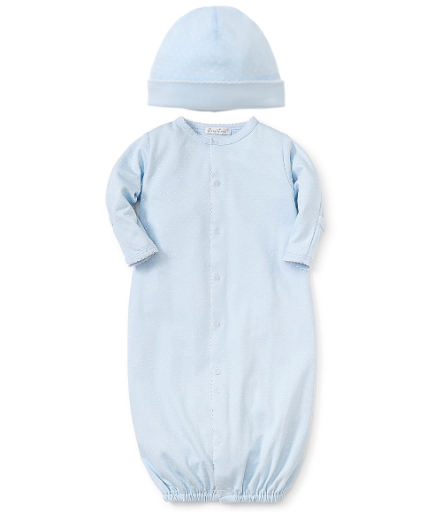 Kissy Blue/White Dots Converter Gown Set