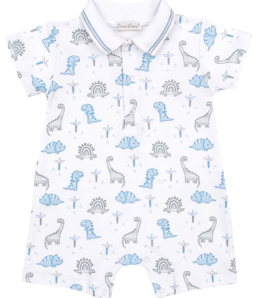 Kissy Dinosaur Delight Polo Playsuit