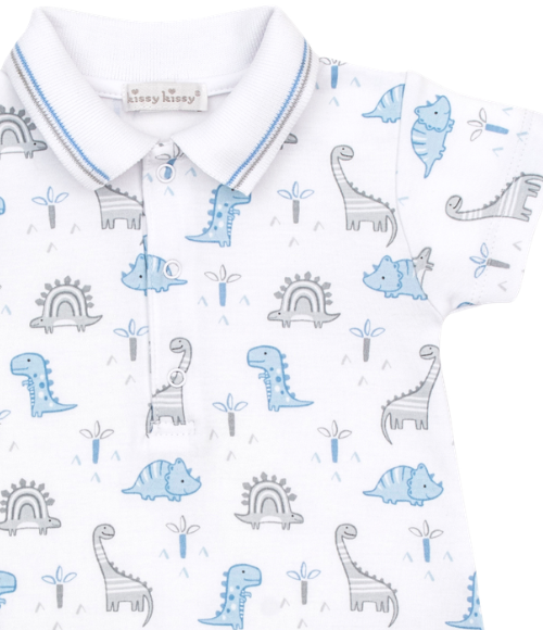 Kissy Dinosaur Delight Polo Playsuit