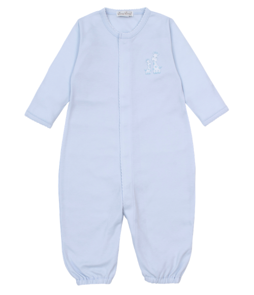 Kissy Giraffe Laughs Blue Converter Gown Set