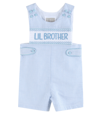 Lil Sister Pink Striped Smocked Bubble