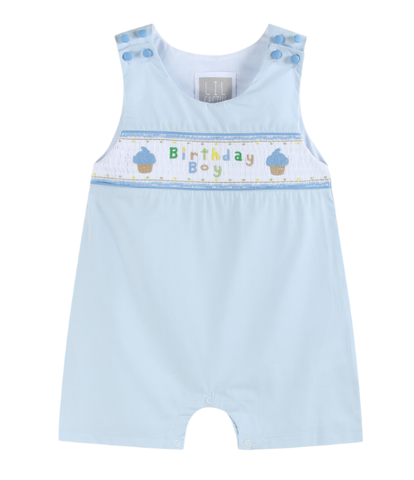 Birthday Boy Smocked Romper