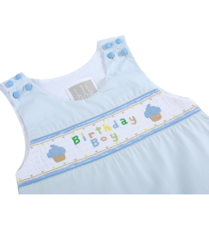 Birthday Boy Smocked Romper