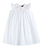 White & Pink Cross Bishop Dress