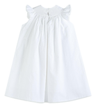 White & Pink Cross Bishop Dress