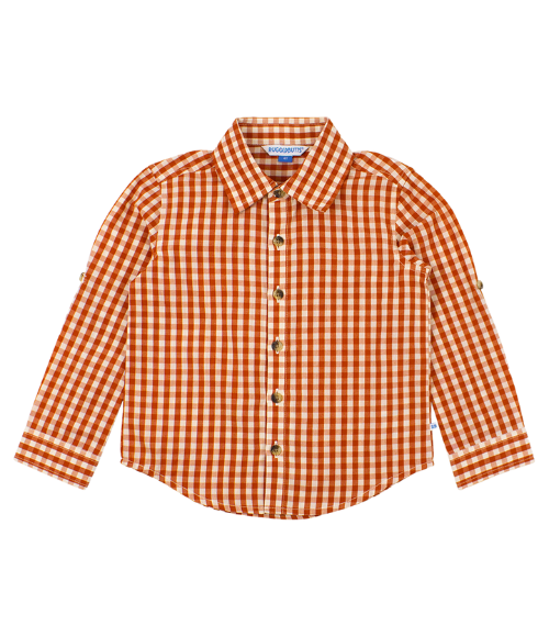 Burnt Orange Gingham Button Down