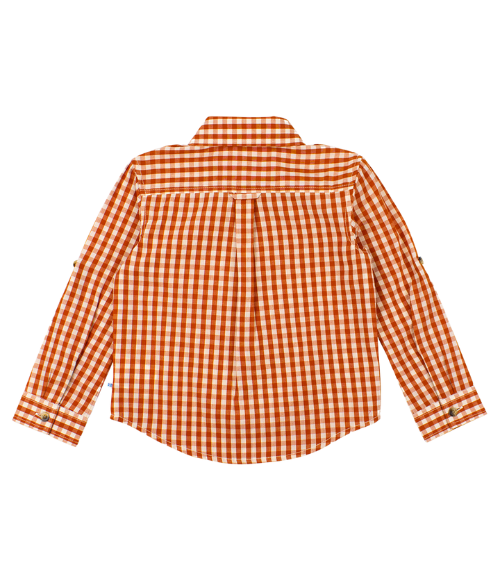 Burnt Orange Gingham Button Down