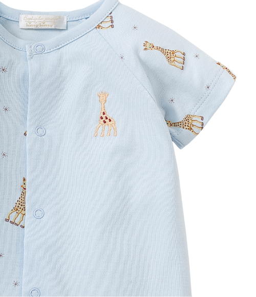 Kissy Sophie la giraffe Blue Playsuit