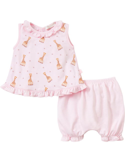 Kissy Sophie la giraffe Pink Sunsuit