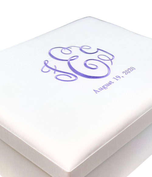 Large Baby Keepsake Box in the Baby Shantung Large Baby Keepsake Box in the Baby Shantung