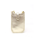 Gold Leather Crossbody Bag