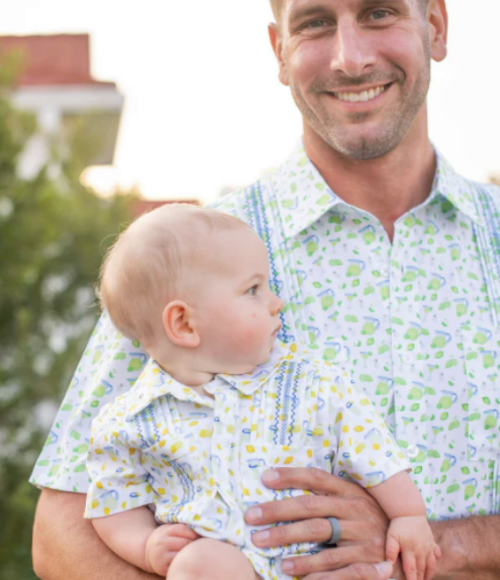 BQ Lemonade Guayabera Romper