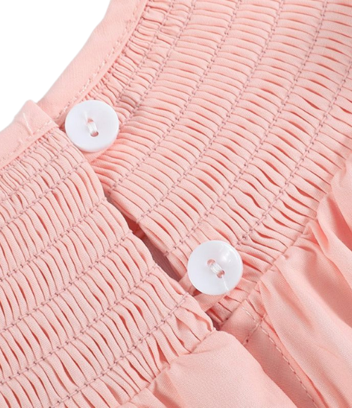 Light Peach Easter Smocked Top & Bloomer Set