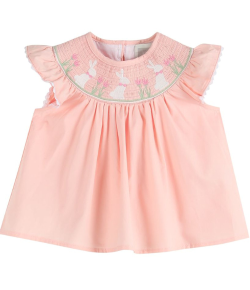 Light Peach Easter Smocked Top & Bloomer Set