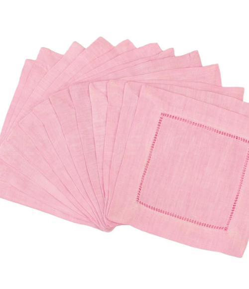 Colored Linen Cocktail Napkins, Set of 4