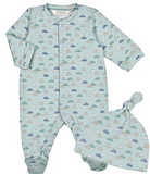 Green Cars Footie & Hat Set