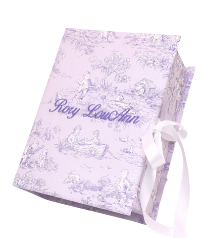 Striped Seersucker Cotton Medium Baby Keepsake Box