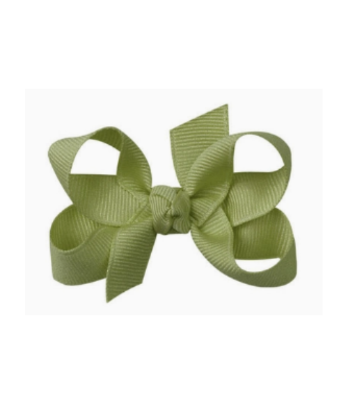 Spring Moss Grosgrain Bow
