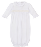 Kissy Miniature Roses White Gown & Bonnet Set