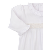 Kissy Miniature Roses White Gown & Bonnet Set