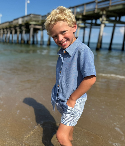 Newport Blue Woven Shirt Newport Blue Woven Shirt