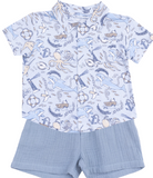Nautical Button Down Short Set