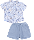 Nautical Button Down Short Set