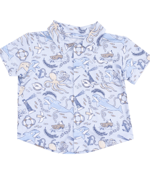 Nautical Button Down Short Set
